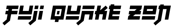 Fuji Quake Zone font preview